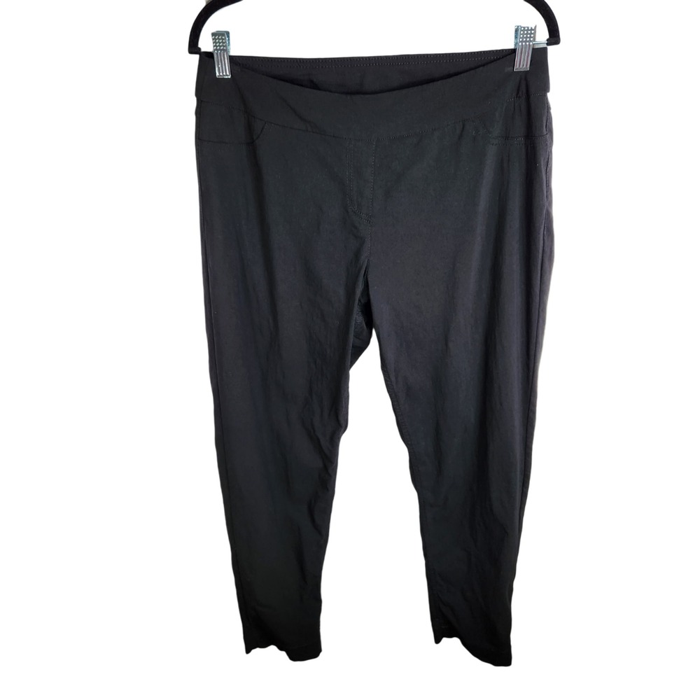 SOFT SURROUNDINGS Womens Super Stretch Pull On Ankle Pants Slimming Size M Black